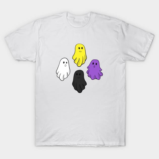 Nonbinary Boo Halloween T-Shirt by Pridish